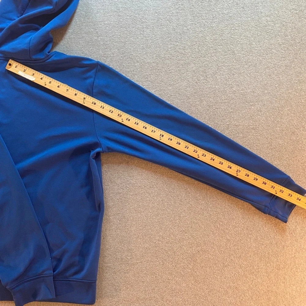 The North Face Mens Blue Pullover Hoodie Logo Fleece Sweatshirt CN3K Size M